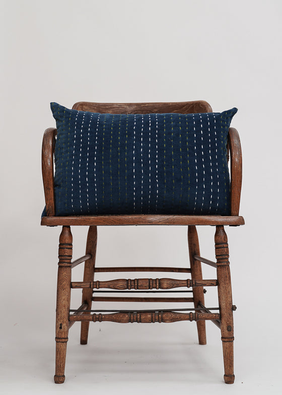 VELVET STITCHED BLUE 35X55