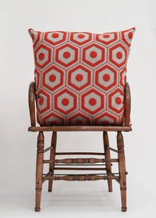  EMBROIDERED HEXAGON 60x60 - India Ink Home Decor