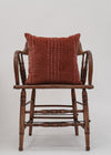 RUST VELVET STITCHED