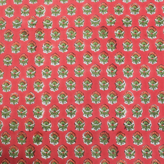 NAPKIN SET SCALLOP MINI MARIGOLD RED - India Ink Home Decor