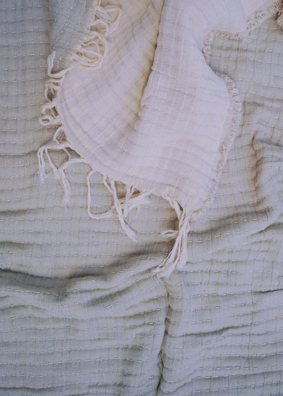 COTTON THROW GREY - India Ink Home Decor