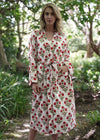 KIMONO MARIGOLD BUSH RED - India Ink Home Decor