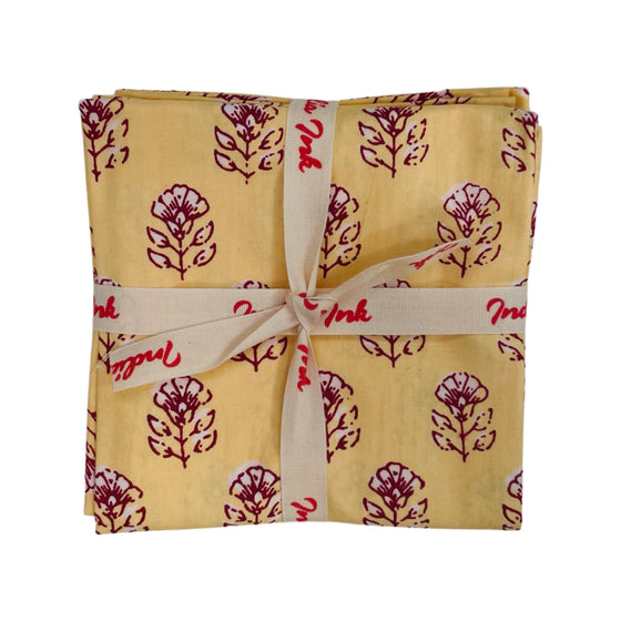 NAPKINS SET YELLOW DAINTY DAISY