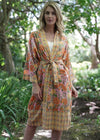 KIMONO SUMMER DAHLIA - India Ink Home Decor