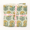 SCALLOPED NAPKIN YELLOW/GREEN FLOWER