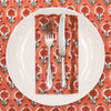 SCALLOPED NAPKIN CUSTARD FLOWER PEACH
