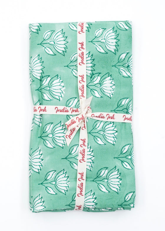 PILLOWCASE LOTUS AQUA