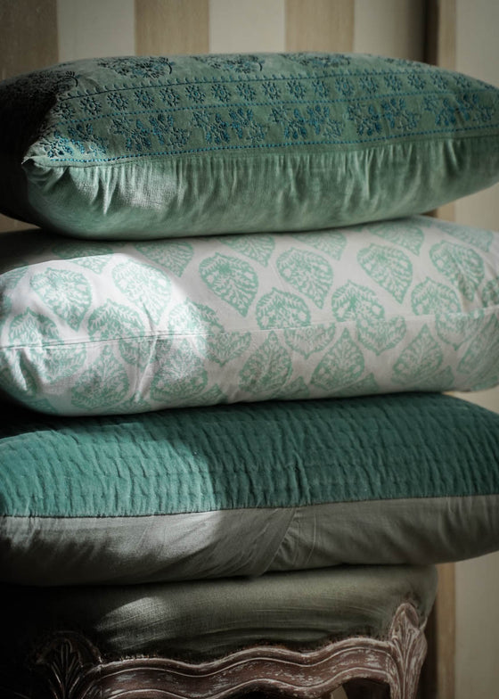 VELVET PILLOWCASE AQUARMINE SET