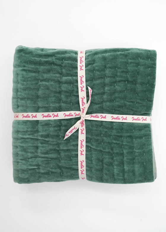 VELVET PILLOWCASE AQUARMINE SET