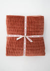 VELVET PILLOWCASE TERRACOTTA SET