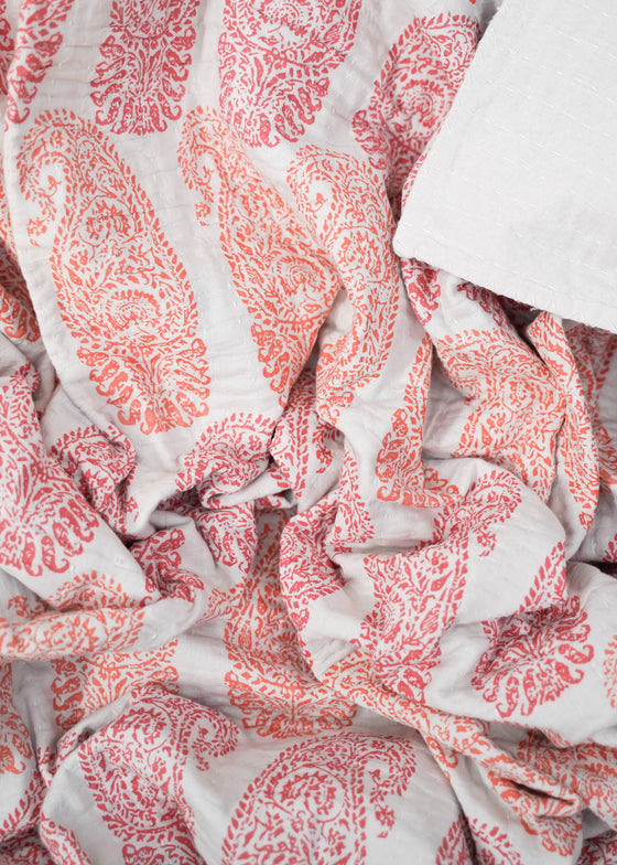 TONAL PAISLEY TERRACOTTA