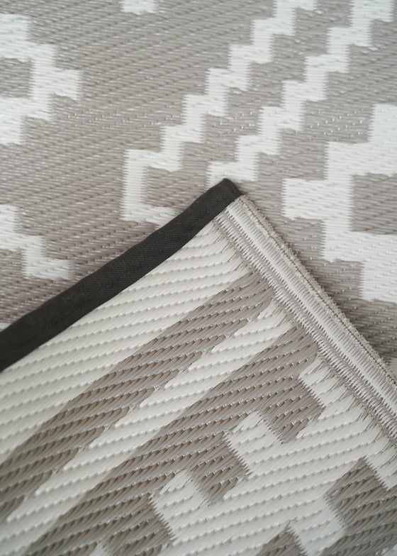 AFGHAN LIGHT GREY 120 x 180 - India Ink Home Decor