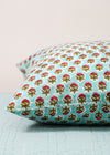 PILLOWCASE SET MINI MARIGOLD AQUA - India Ink Home Decor