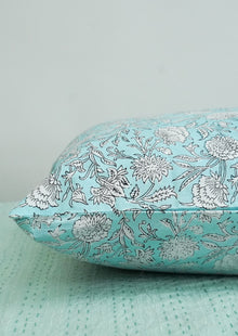  PILLOWCASE SET AQUA CORNFLOWER