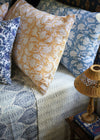 PILLOWCASE CORNFLOWER MUSTARD - India Ink Home Decor