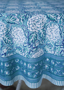  TABLECLOTH ROUND PRETTY PHOOL AQUA