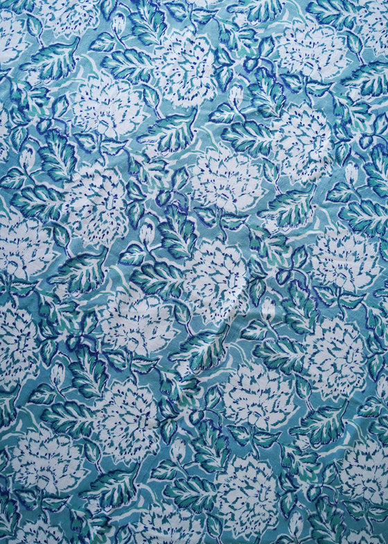 TABLECLOTH ROUND PRETTY PHOOL AQUA