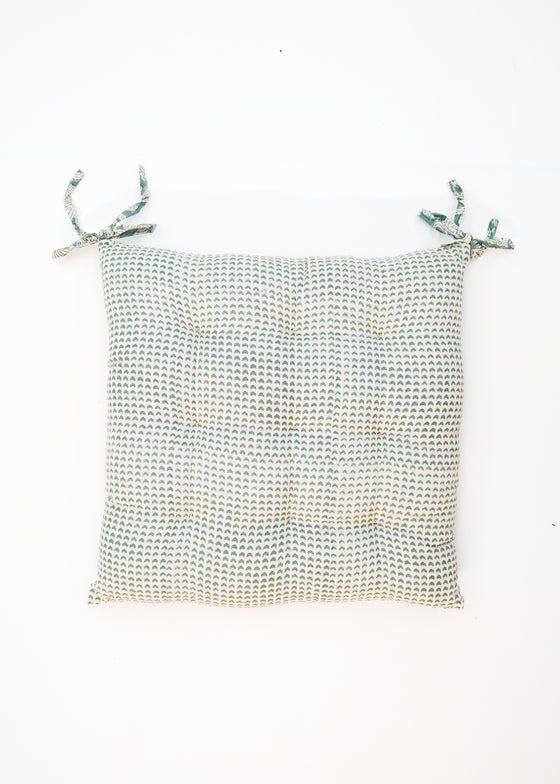 CHAIRPAD FLORAL AQUA