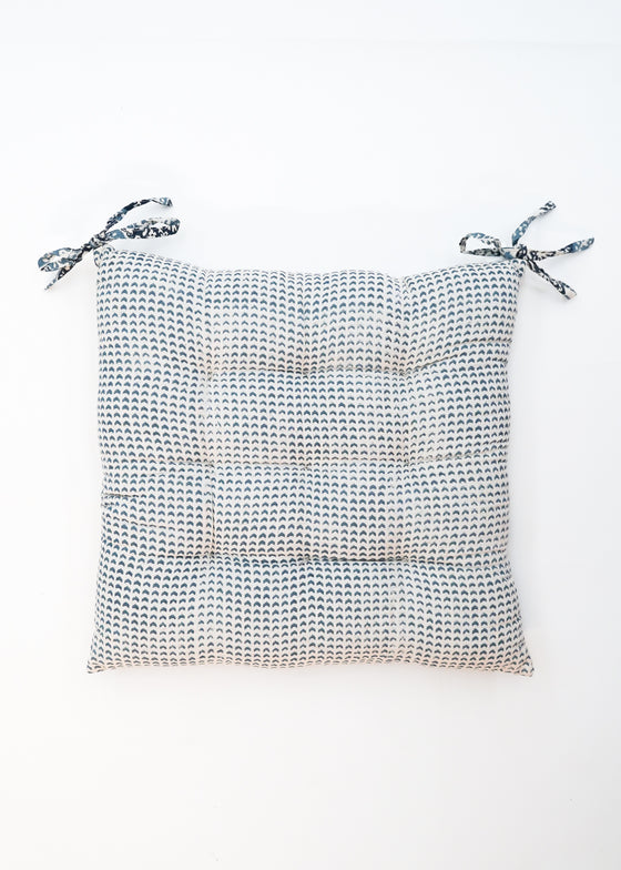 CHAIRPAD TRELLIS FLORAL BLUE