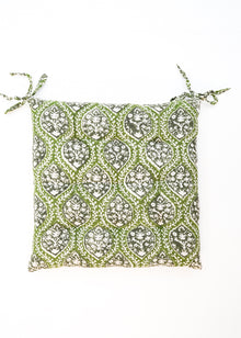  CHAIRPAD TRELLIS FLORAL GREEN