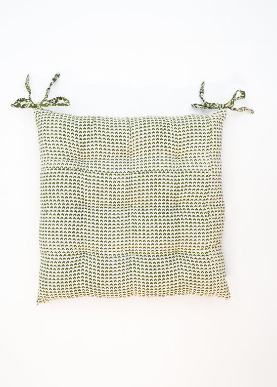 CHAIRPAD TRELLIS FLORAL GREEN