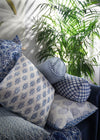 CUSHION ZARI BUTI BLUE 45x45
