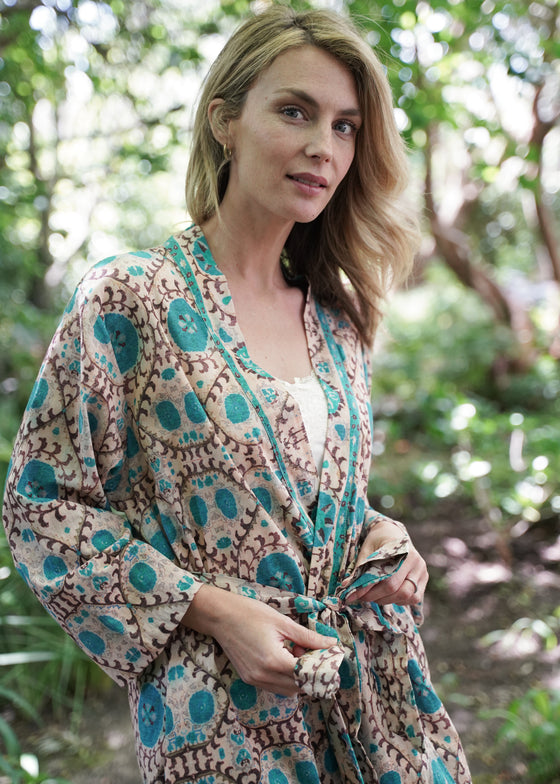 KIMONO LUXURY SUZANI AQUA