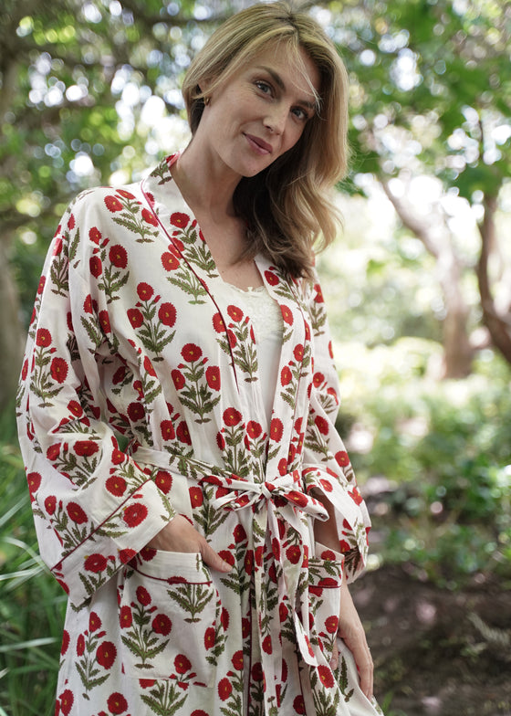 KIMONO MARIGOLD BUSH RED