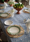 TABLECLOTH BLOCK PRINT GARDEN BLUE