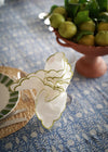 SCALLOPED NAPKIN WHITE/GREEN