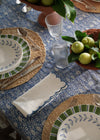 SCALLOPED NAPKIN WHITE/BLUE