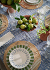 TABLECLOTH BLOCK PRINT GARDEN BLUE