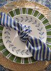 NAPKIN PAINTED STRIPE BLUE