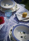 TABLECLOTH ROUND DELICATE PAISLEY BLUE