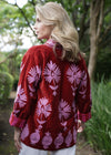 JACKET VELVET POMEGRANATE PINK - India Ink Home Decor