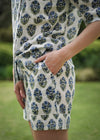 PJ SET SHORT INDIGO COURTYARD