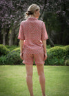 PJ SET SHORT LEAF BUTI ROSE