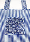 TOTE BAG BLUE PAISLEY - India Ink Home Decor