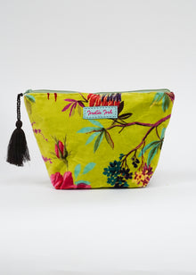  VELVET POUCH BIRD OF PARADISE LIME