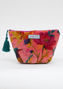  VELVET POUCH BIRD OF PARADISE PEACH