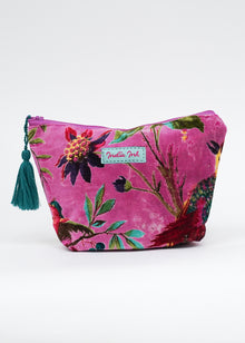  VELVET POUCH BIRD OF PARADISE PINK