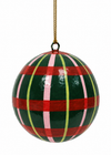 BAUBLE FESTIVE PLAID L - India Ink Home Decor