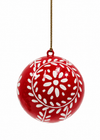 BAUBLE HOLIDAY RED M - India Ink Home Decor