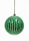 BAUBLE RIBBON STRIPE GREEN L - India Ink Home Decor