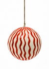 BAUBLE RIBBON STRIPE RED L - India Ink Home Decor