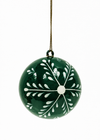 BAUBLE SNOWFLAKE GREEN M - India Ink Home Decor