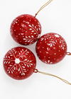 BAUBLE SNOWFLAKE RED M - India Ink Home Decor