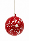 BAUBLE SNOWFLAKE RED M - India Ink Home Decor