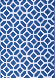  BLUE GEOMETRIC 120 X 180