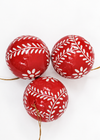 BAUBLE HOLIDAY RED M - India Ink Home Decor